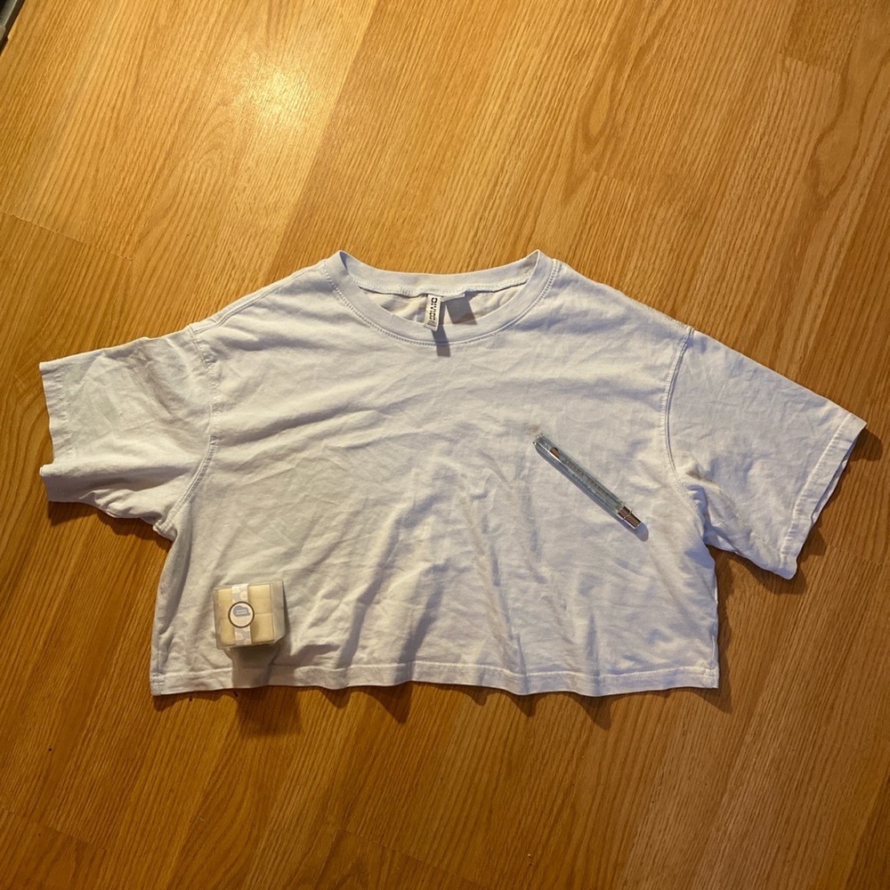 Baby blue crop top